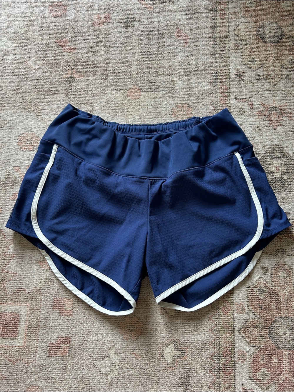 oiselle Navy Track Star shorts